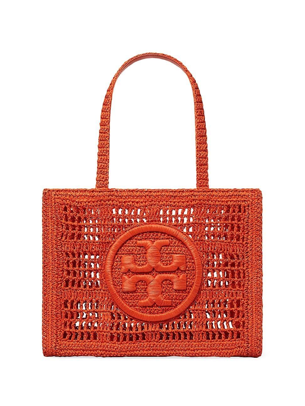 Ella Small Crochet Straw Tote Bag Product Image