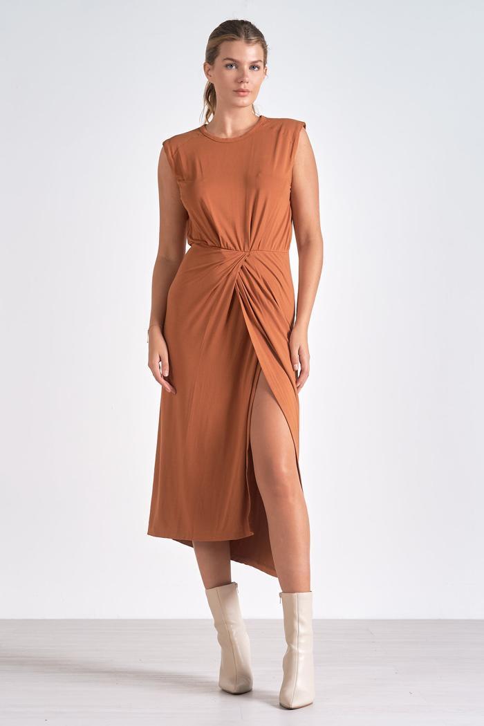 Sleeveless Front Slit Dress Product Image