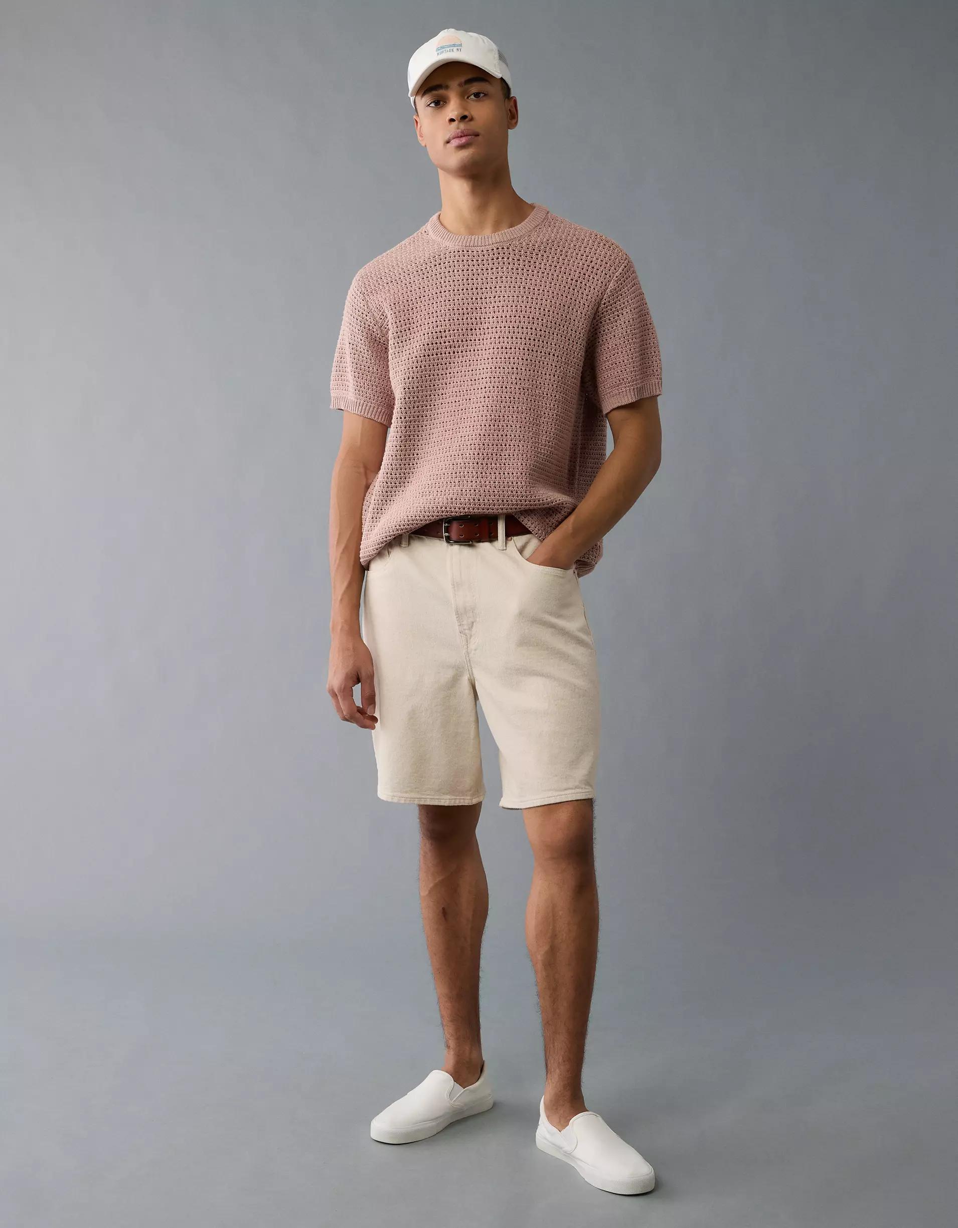 AE Open Knit Sweater T-Shirt Product Image