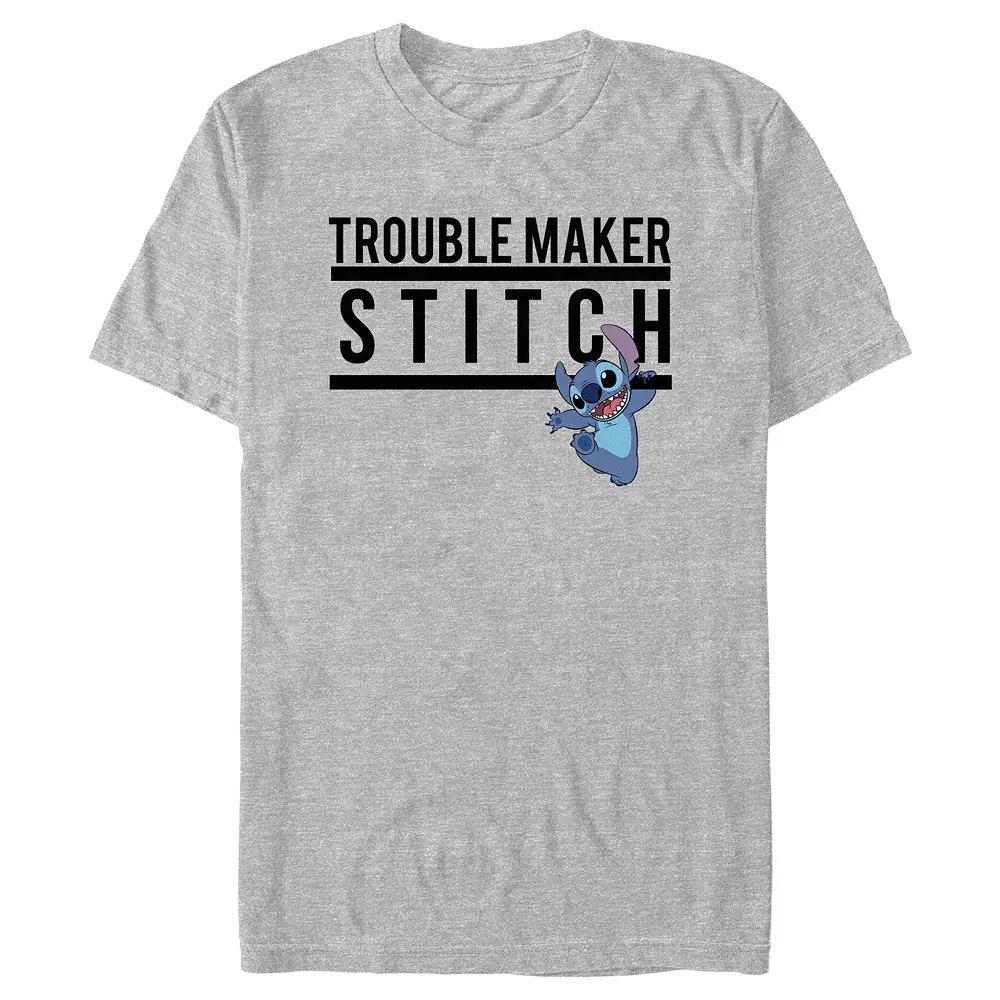 Disney's Lilo & Stitch Troublemaker Stitch Men's Graphic Tee,  Product Image