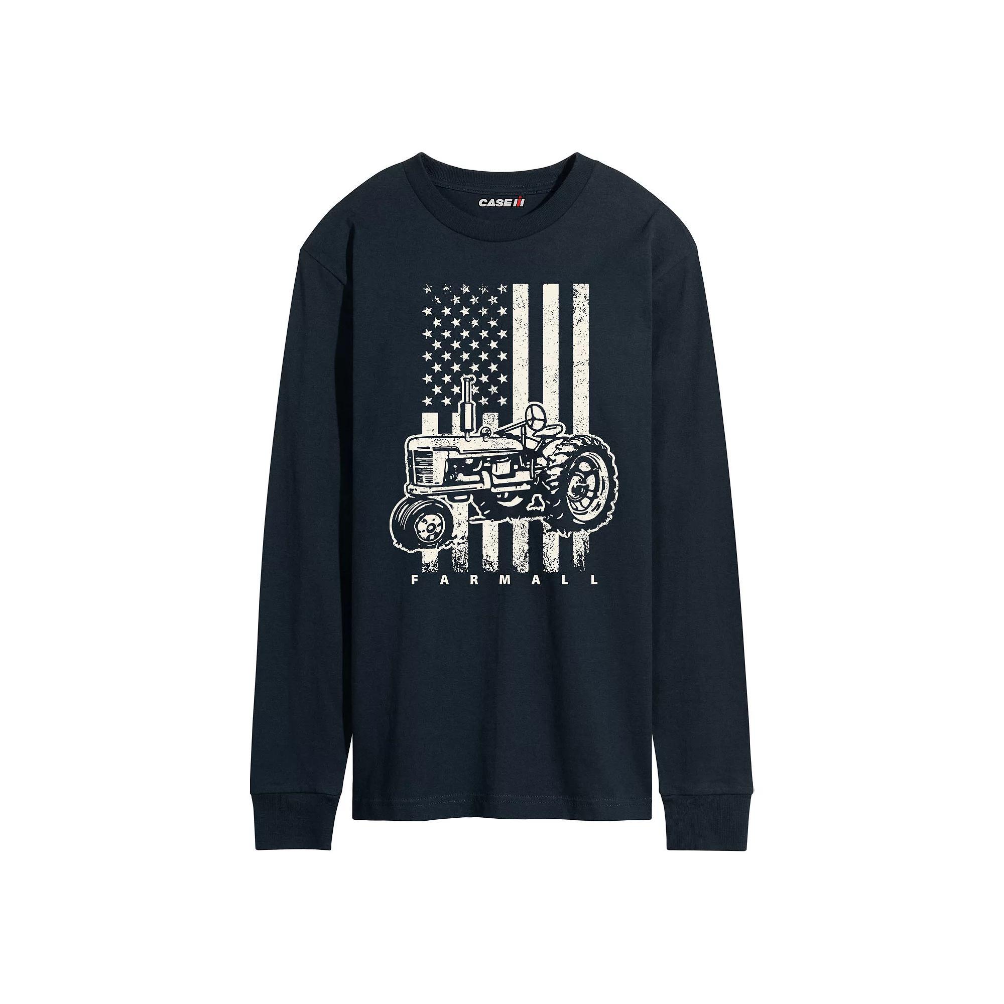 Men's Case IH American Flag Long Sleeve Graphic Tee,  Product Image