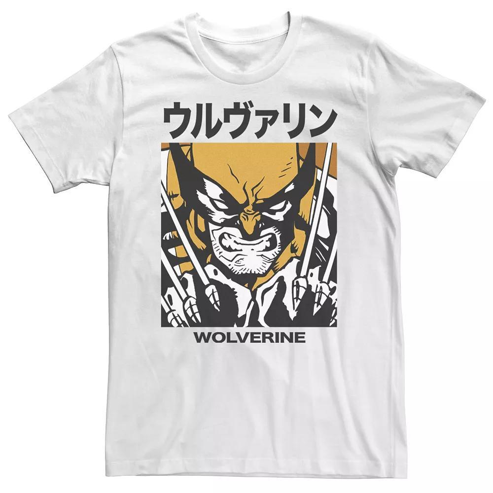 Big & Tall Marvel X-Men Wolverine Kanji Blades Pose Tee, Men's,  Product Image