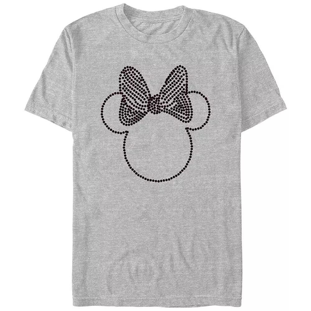 Disney's Minnie Mouse Outline Dots Head Juniors' Graphic Tee, Women's, Size: Small, Athletic Grey Product Image