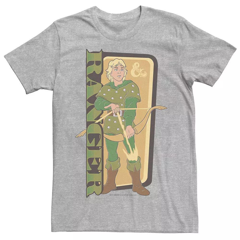 Men's Dungeons & Dragons Ranger Green Tee, Size: Medium, Athletic Grey Product Image