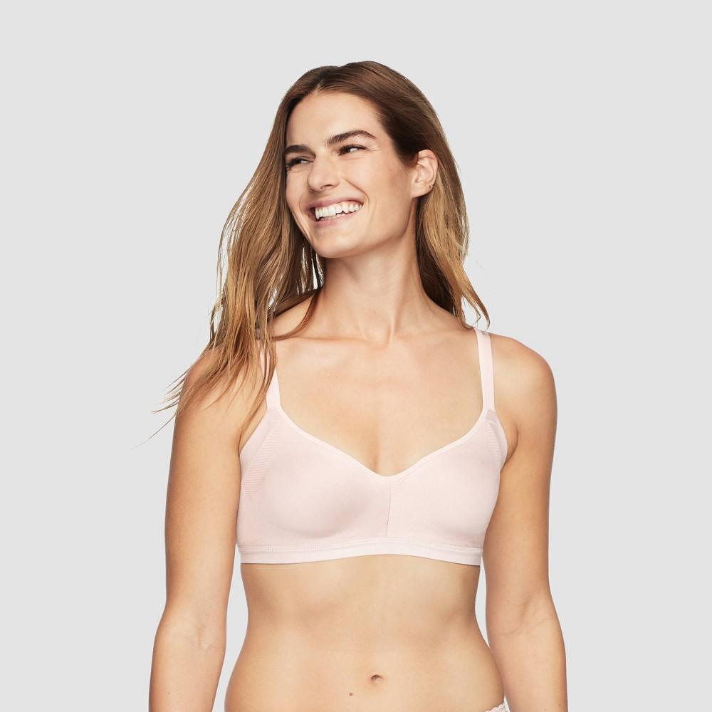 Simply Perfect by Warners Womens Underarm Smoothing Seamless Wireless Bra - Rosewater XL Product Image