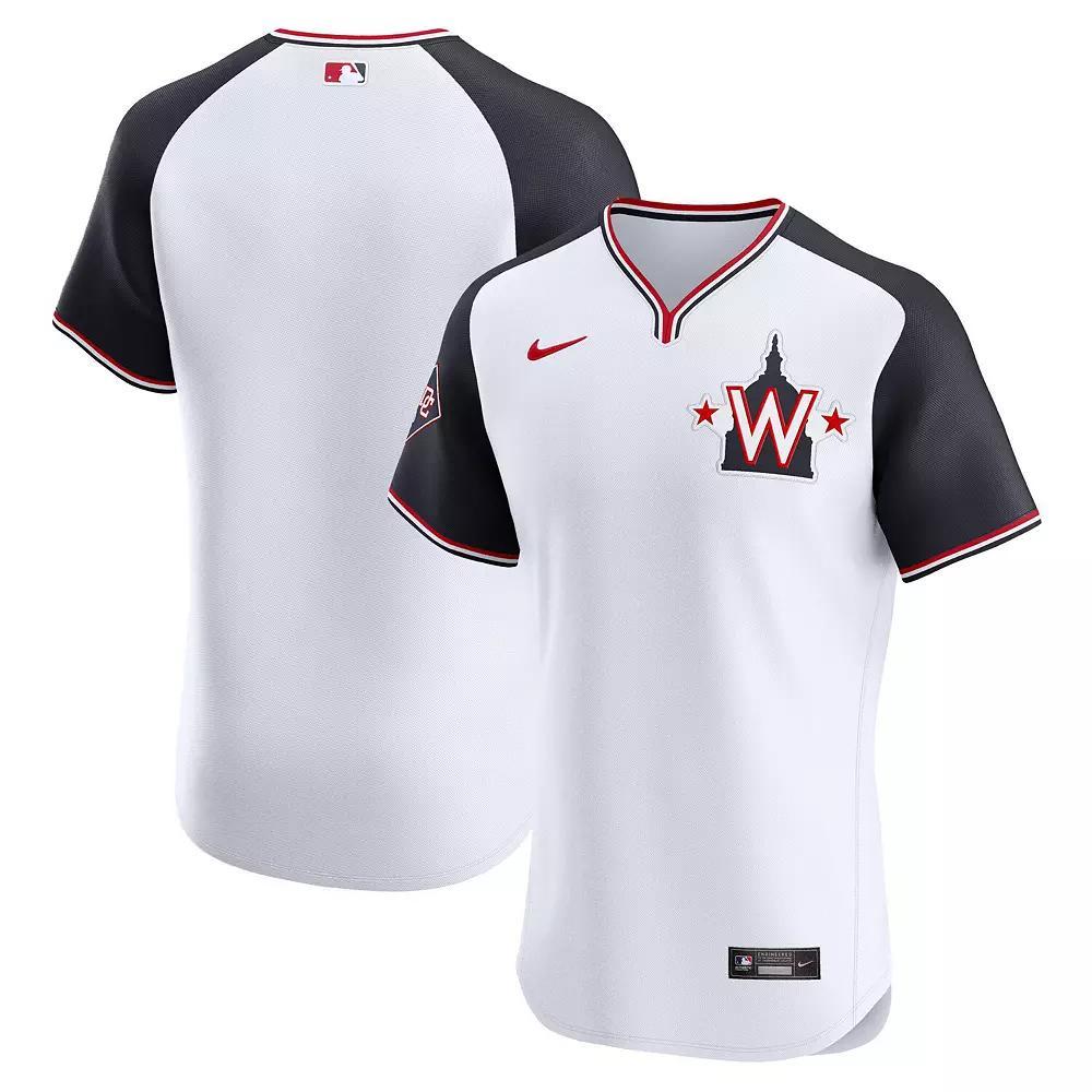 Men's Nike Navy Washington Nationals Alternate Elite Jersey, Size: 52, Blue Product Image