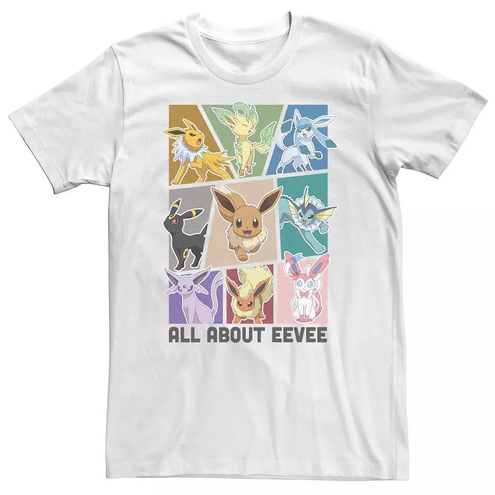 Big & Tall Pokemon All About Eevee Evolutions Tee, Men's, Size: 4XL Tall, White Product Image