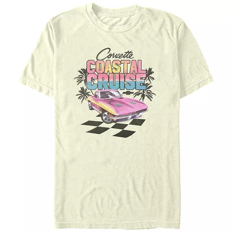 Men's Chevrolet Corvette Coastal Cruise Graphic Tee, Size: Large, White Product Image