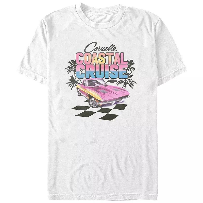 Men's Chevrolet Corvette Coastal Cruise Graphic Tee, Size: Large, White Product Image