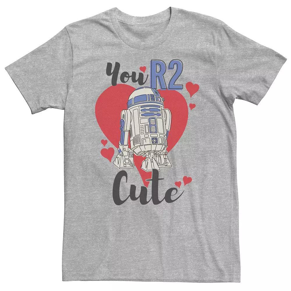Big & Tall Star Wars R2-D2 You R2 Cute Valentine's Day Tee, Men's, Size: 3XL Tall, Athletic Grey Product Image