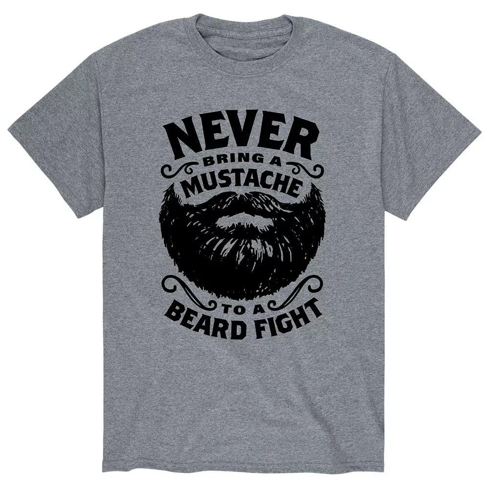 Men's Mustache To Beard Fight Tee,  Product Image