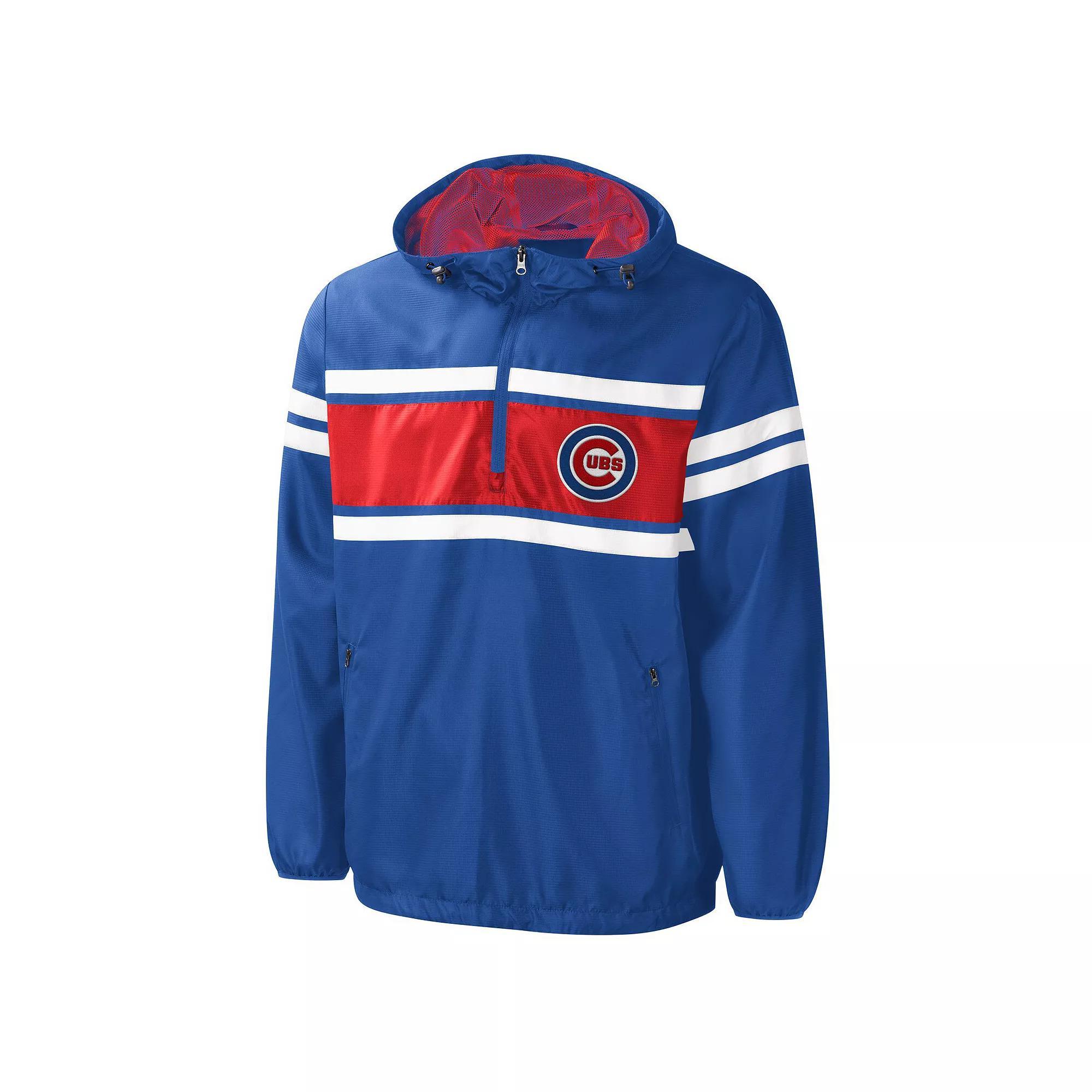 Men's G-III Sports by Carl Banks Royal Chicago Cubs Game Score Half-Zip Windbreaker,  Product Image