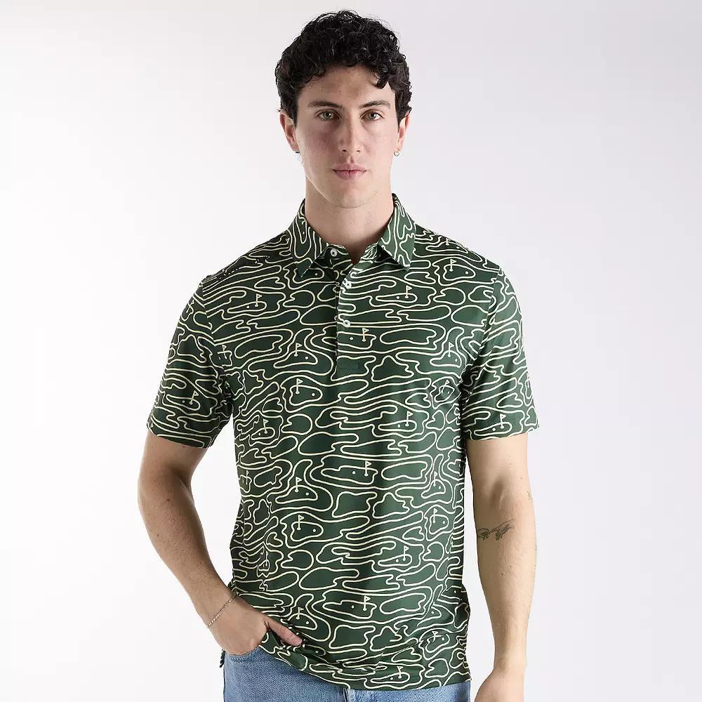 Men's SwingJuice Golf Rhythmic Lines Polo, Size: XL, Green Product Image