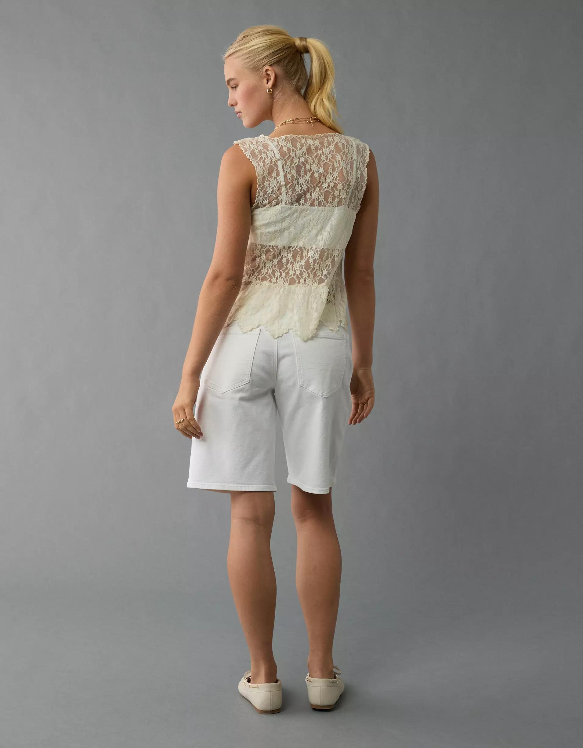 AE Lace Button-Up Vest Product Image
