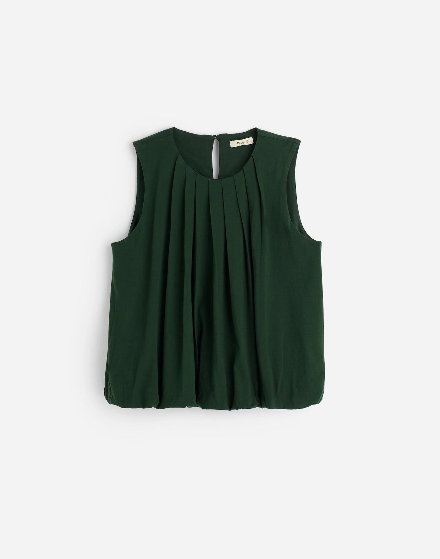 Sleeveless Crewneck Bubble Top Product Image