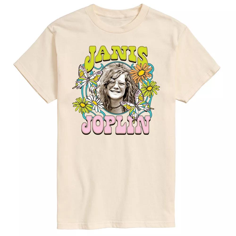 Men's Janis Joplin Butterfly Flowers Tee,  Product Image