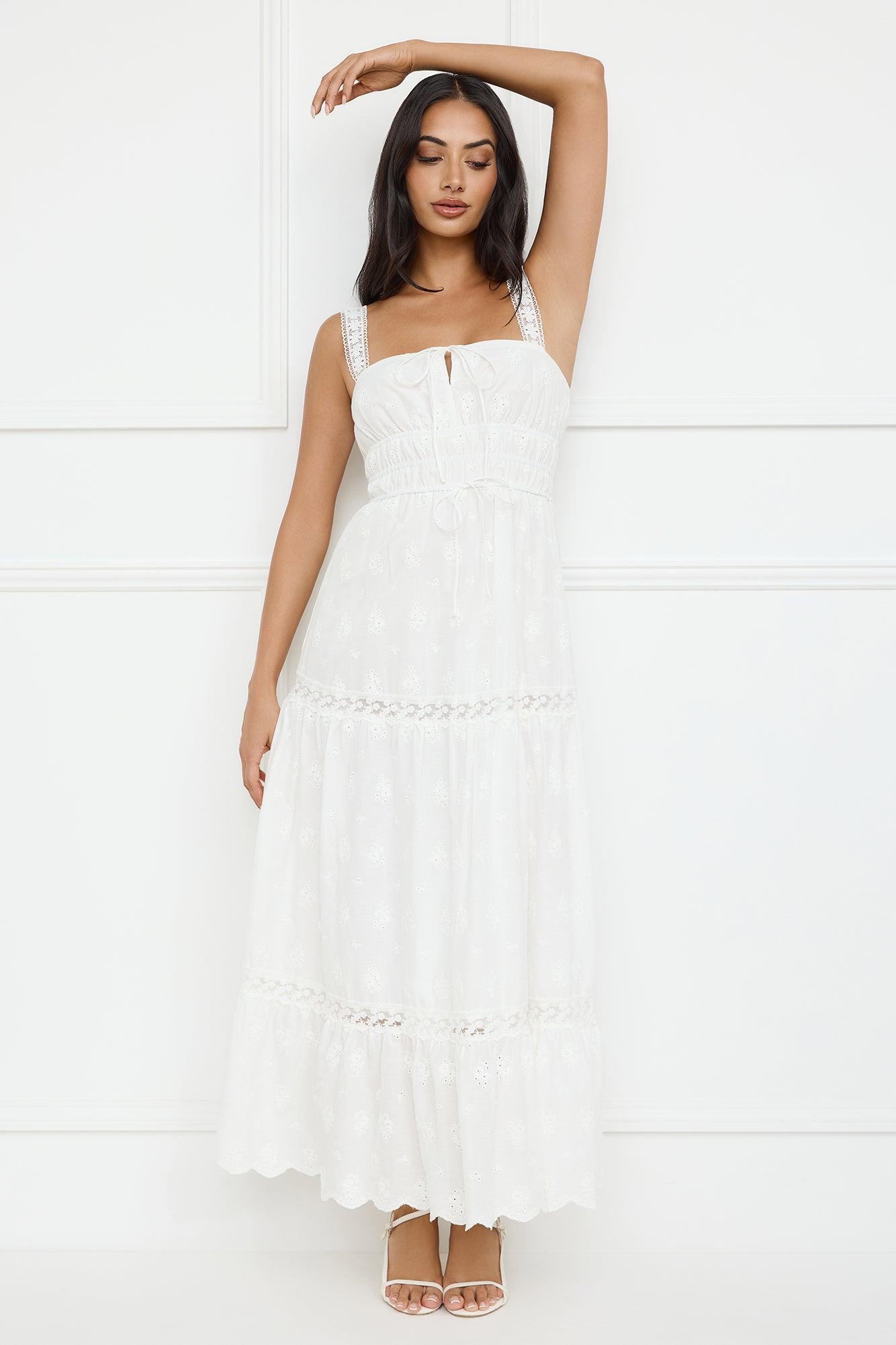 Springtime Sun Maxi Dress White Product Image