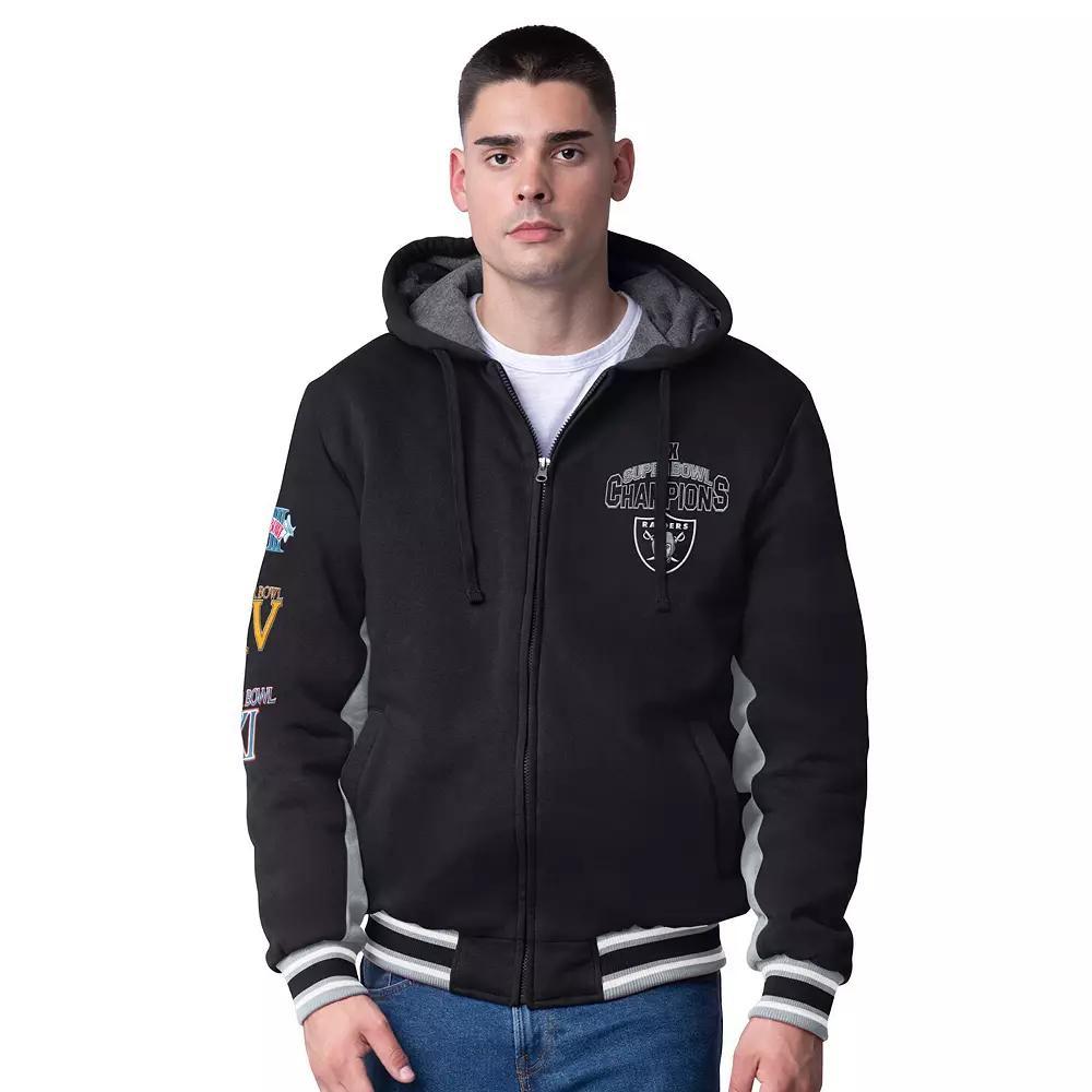 Men's G-III Extreme Black Las Vegas Raiders No Huddle Commemorative Full-Zip Hoodie Jacket,  Product Image