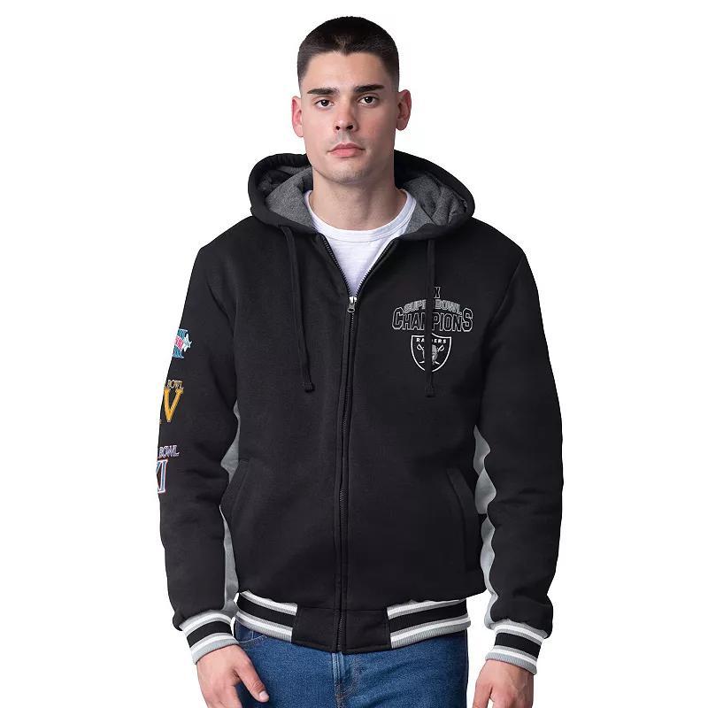 Men's G-III Extreme Black Las Vegas Raiders No Huddle Commemorative Full-Zip Hoodie Jacket,  Product Image