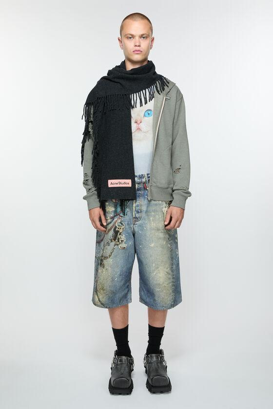 Fringe wool scarf Product Image