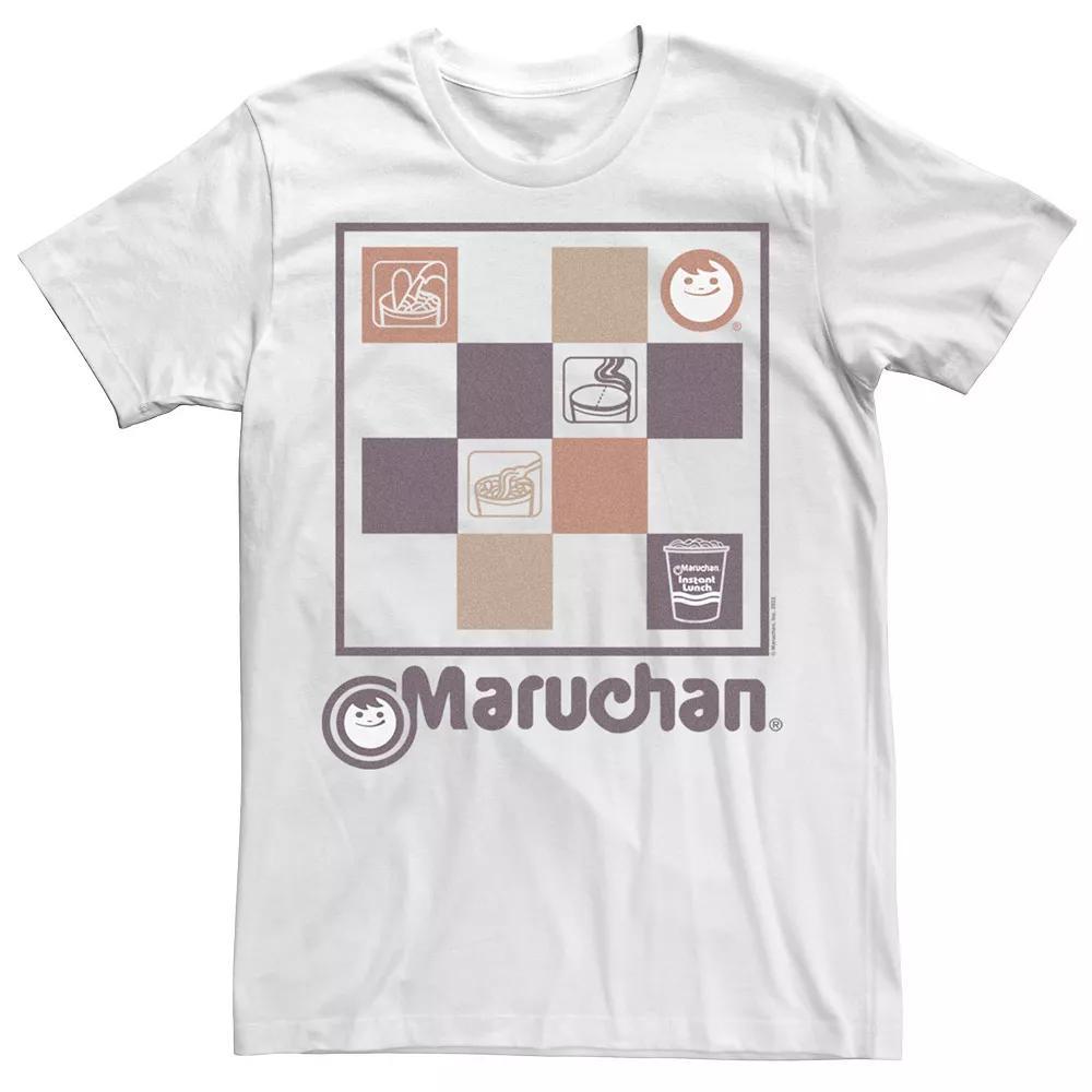Men's Maruchan Checkered Board Icon Tee, Size: XL, White Product Image