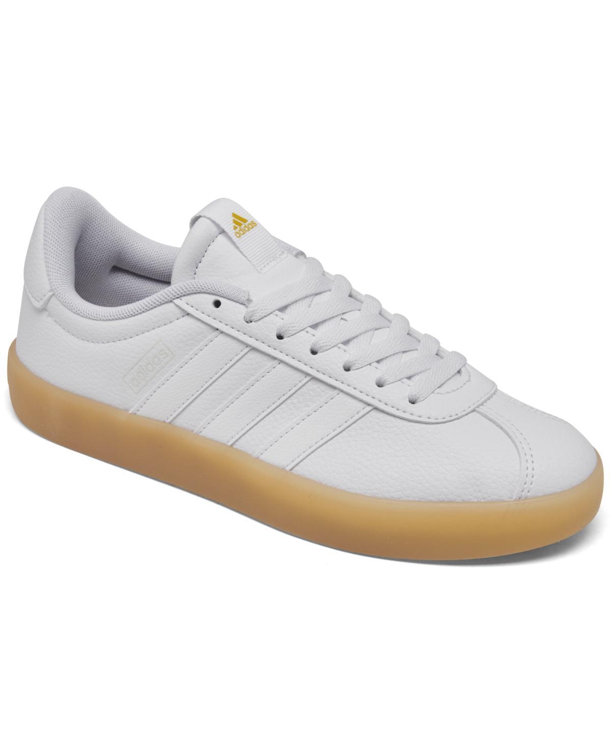 Adidas Women's VL Court 3.0 Low Sneakers in White/Green - Product Image