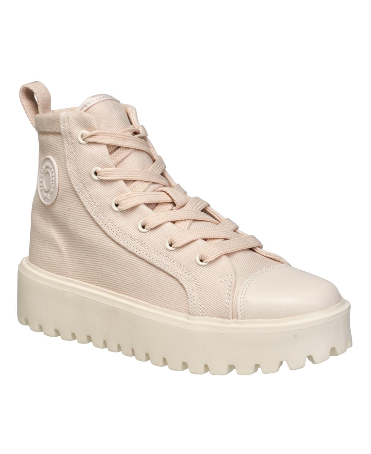 French Connection Womens Angel High Top Lace-up Lug Sole Platform Sneakers Product Image