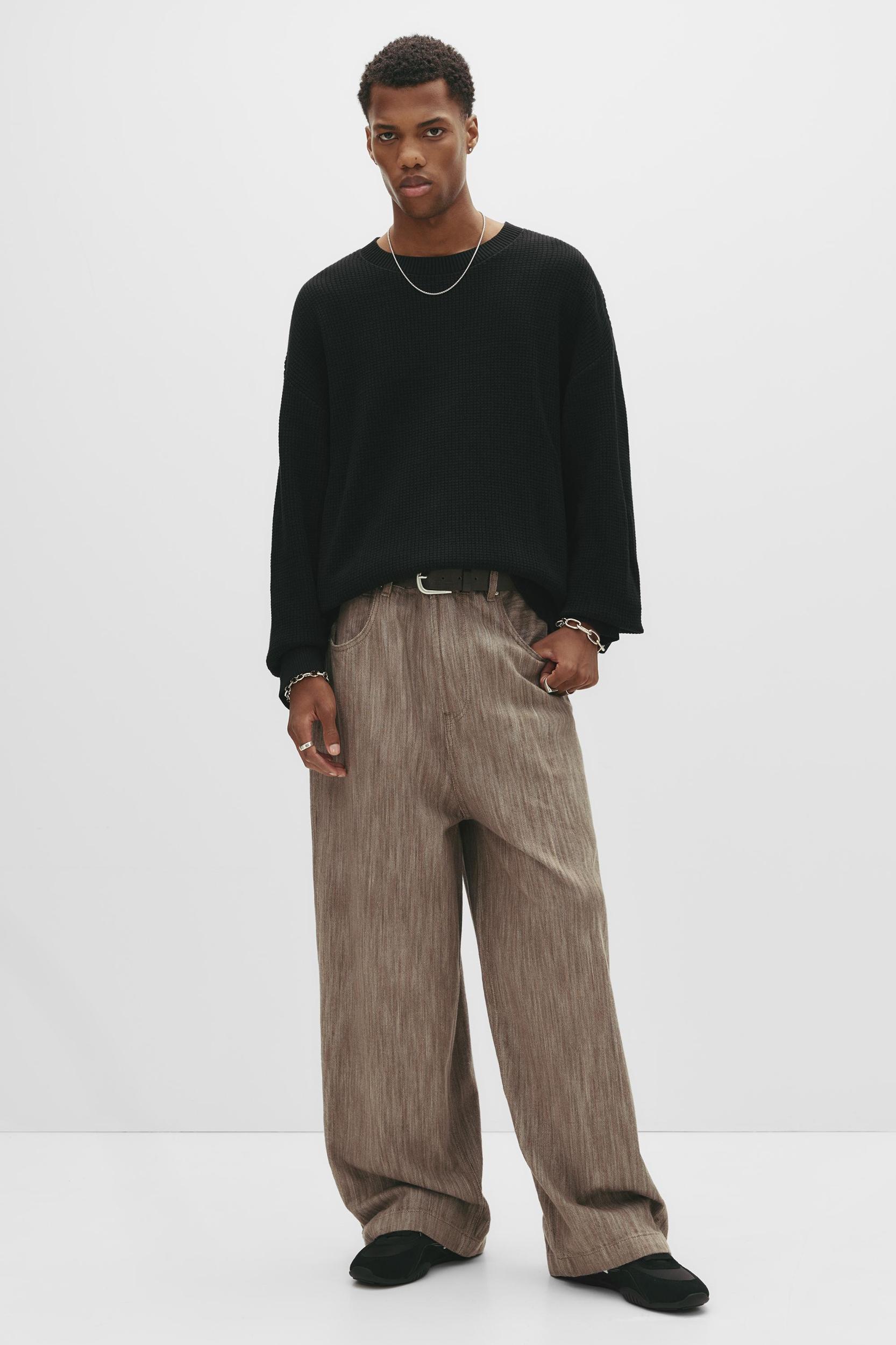 Waffle knit sweater Product Image