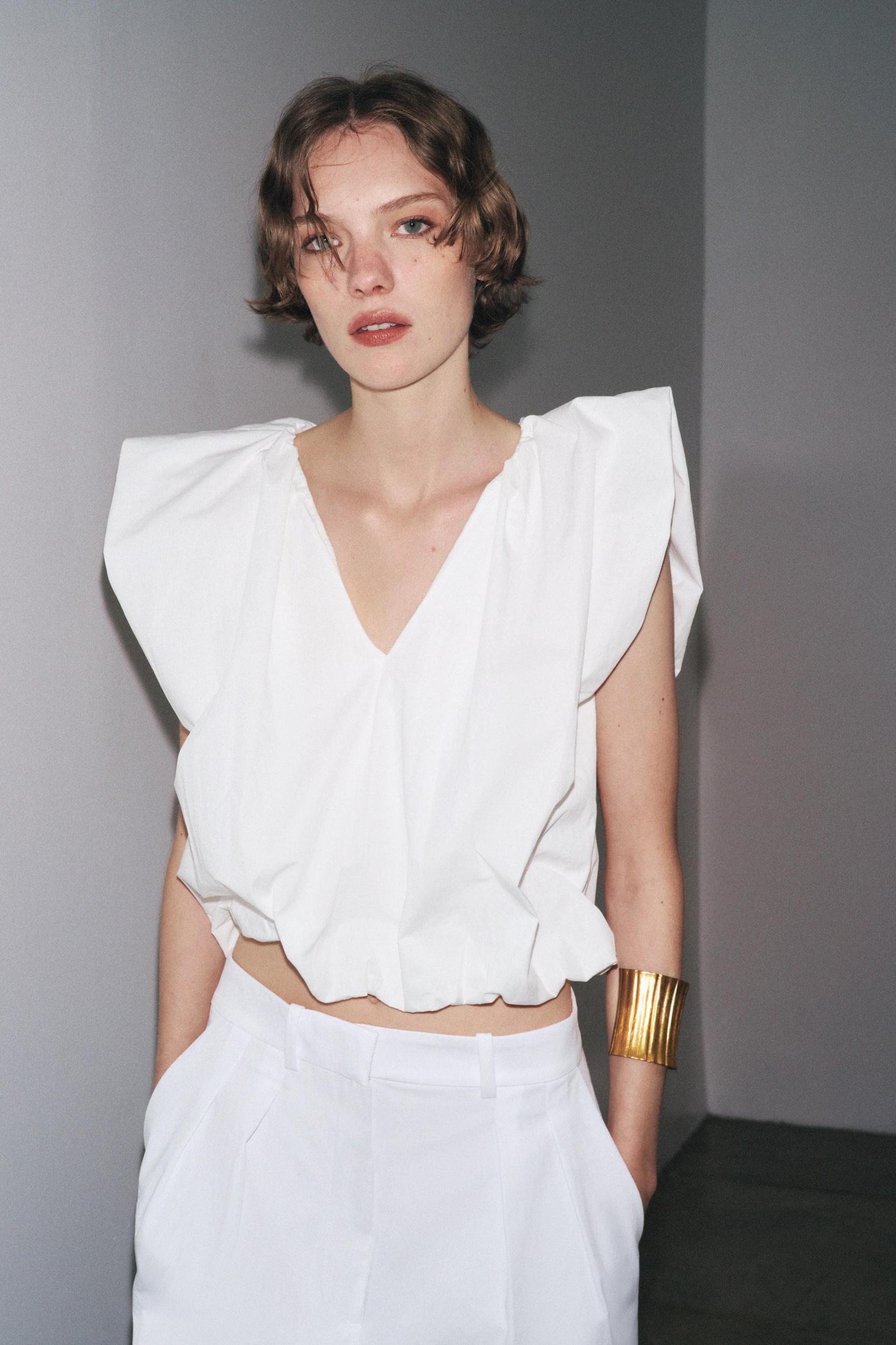 ZW COLLECTION BALLOON POPLIN TOP Product Image