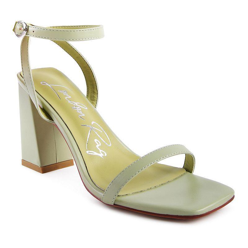 London Rag Block Heel Women's Ankle Strap Sandals, Size: 7, Beige Product Image