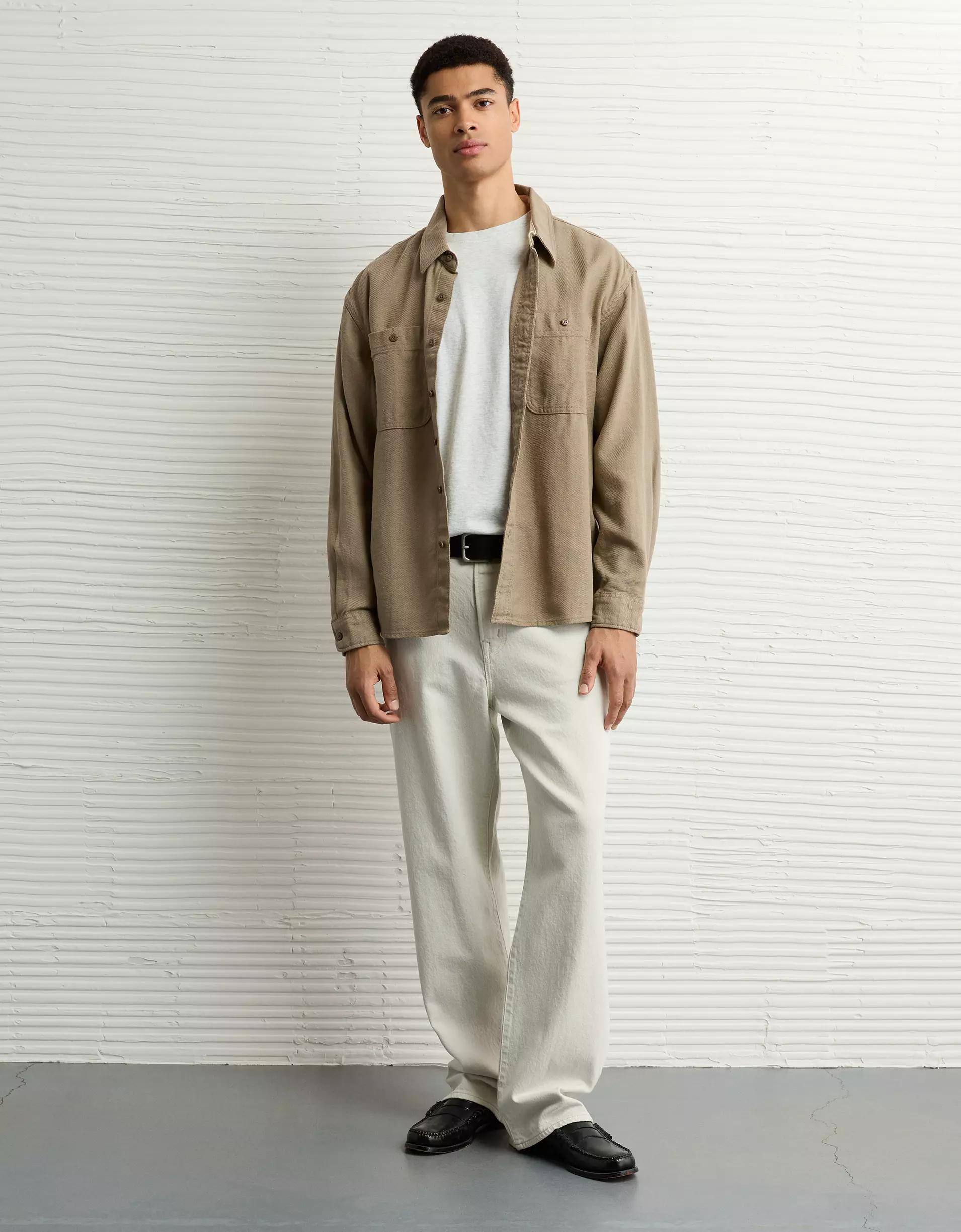 AE Textured Flannel Shirt Product Image