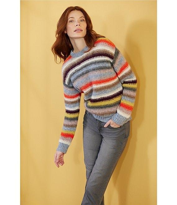 Pendleton Alpaca Stripe Crew Neck Long Sleeve Pullover Product Image