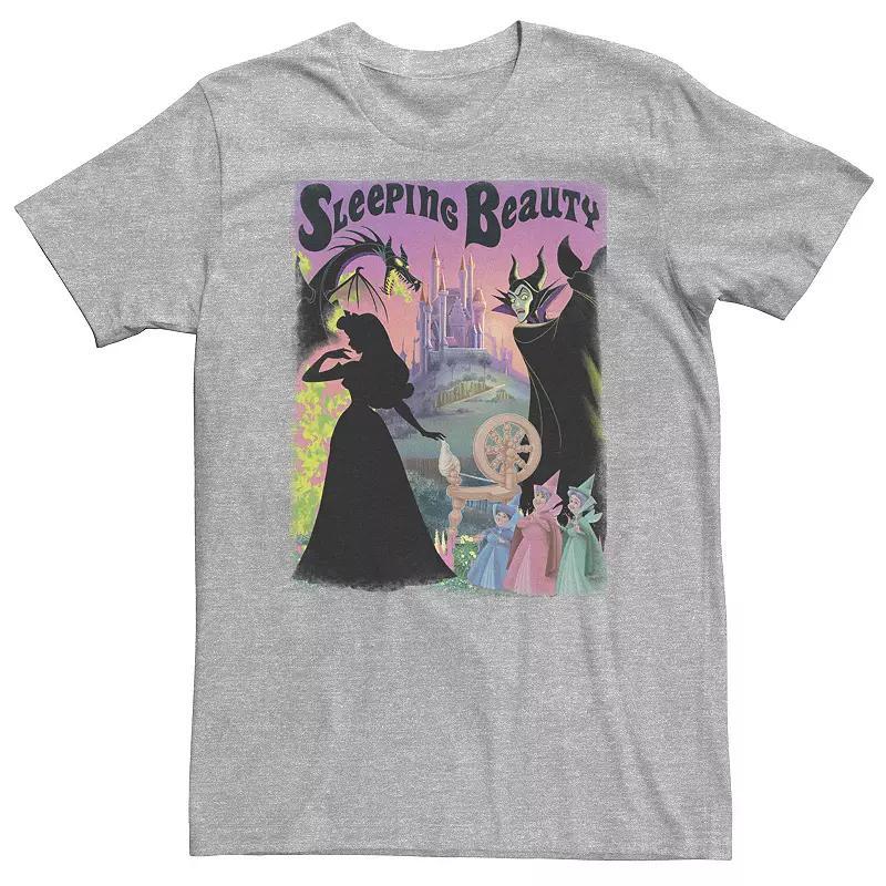 Big & Tall Disney Sleeping Beauty Aurora Maleficent Poster Tee, Men's, Size: 4XL, Athletic Grey Product Image