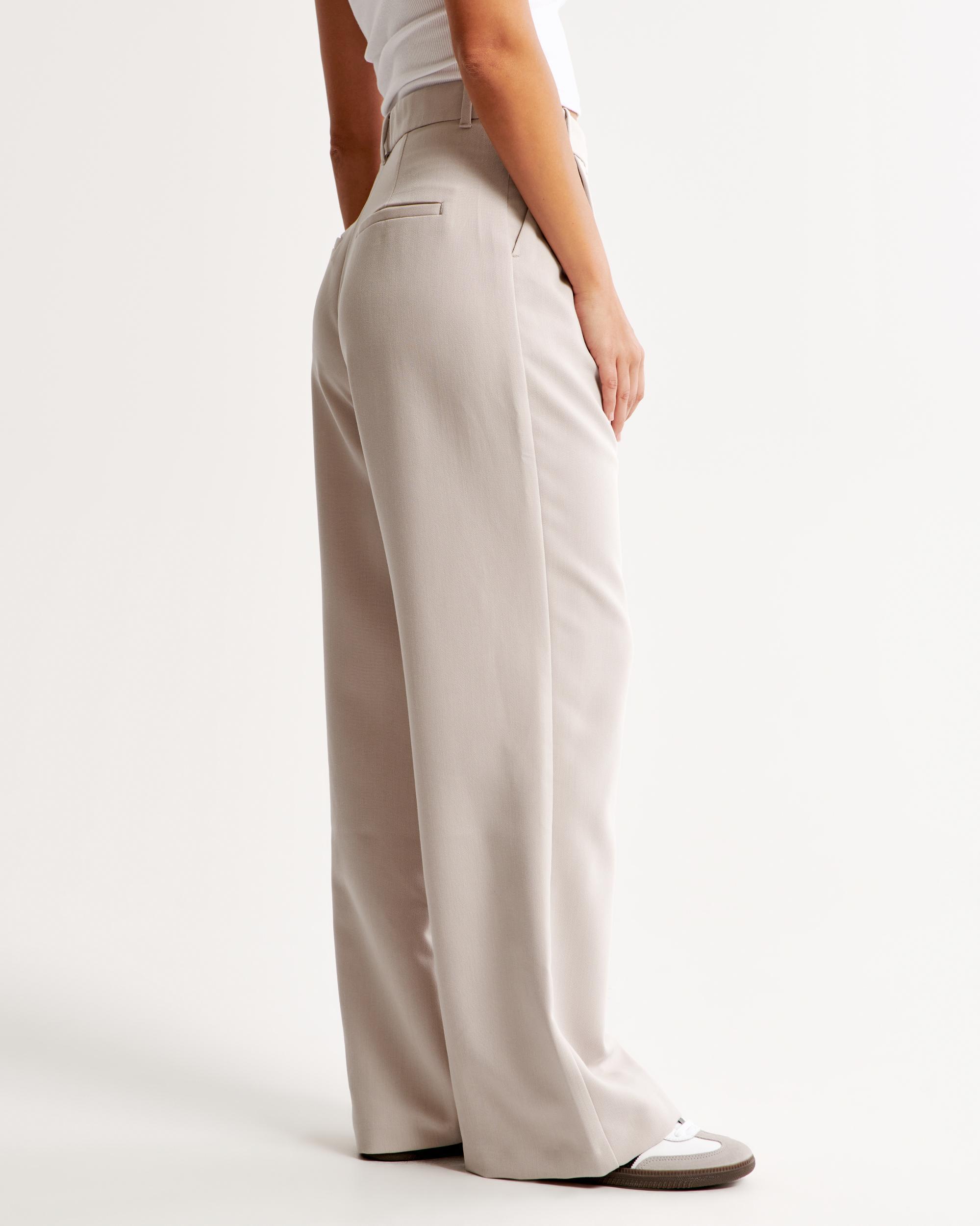 Curve Love A&F Sloane Tailored Wide Leg Pant Product Image