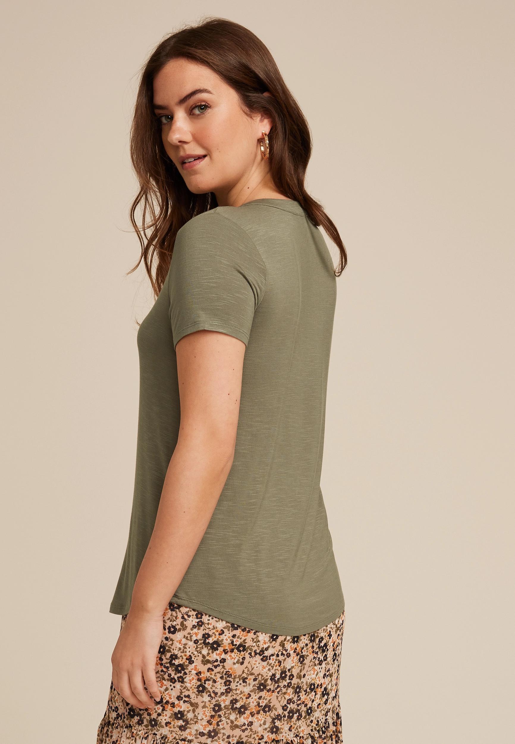 Lattice Front Short Sleeve Tee Product Image