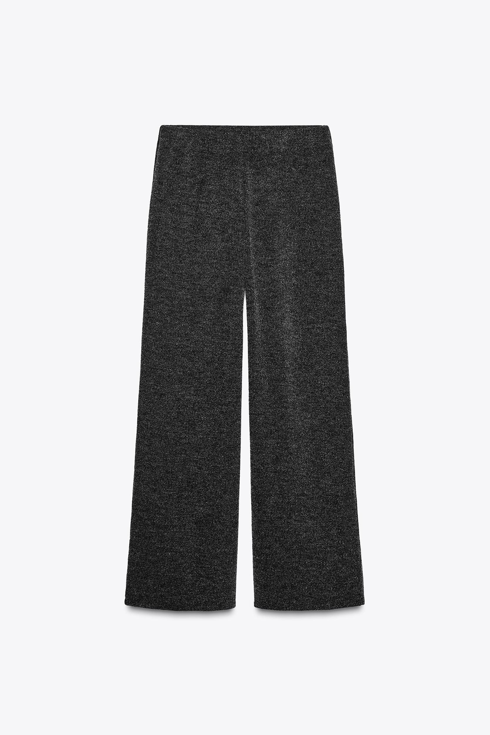 RIBBED WIDE LEG PANTS Product Image