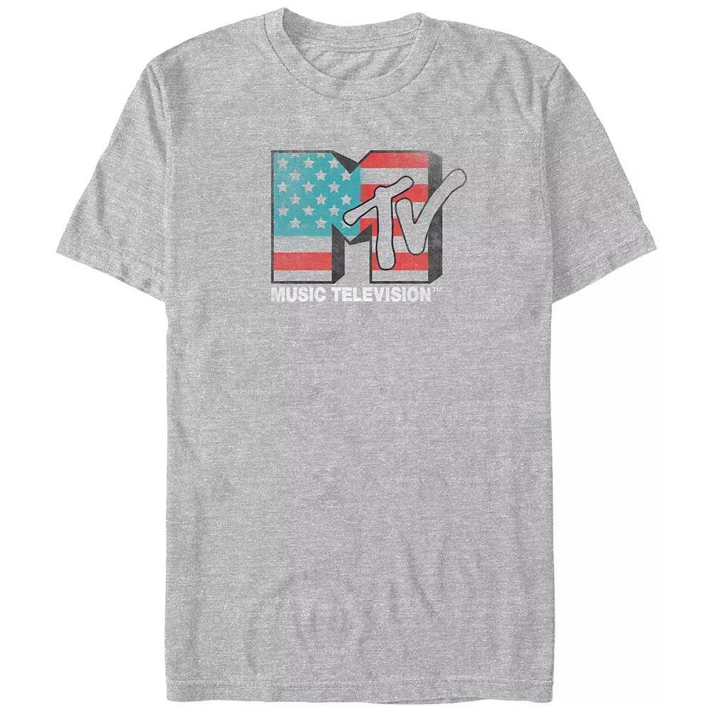 Big & Tall MTV USA Flag Print Bow Graphic Tee, Men's,  Product Image