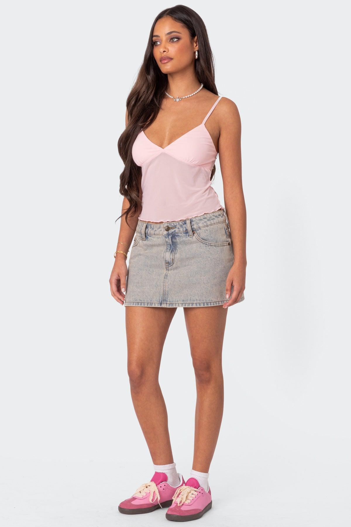 Serafina Sheer Mesh Tank Top Product Image