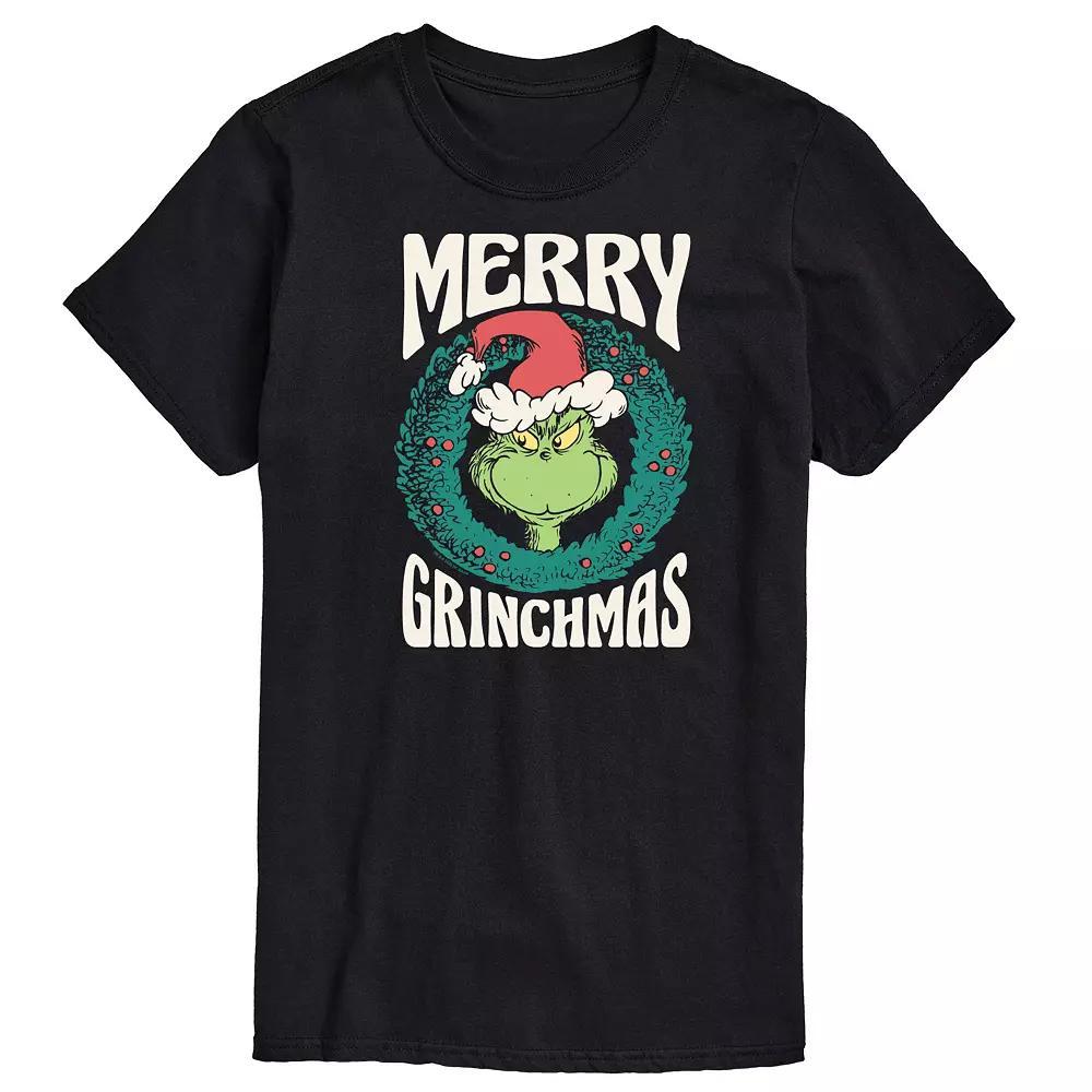 Big & Tall Dr. Seuss The Grinch Merry Grinchmas Graphic Tee, Men's, Size: Large Tall, Black Product Image