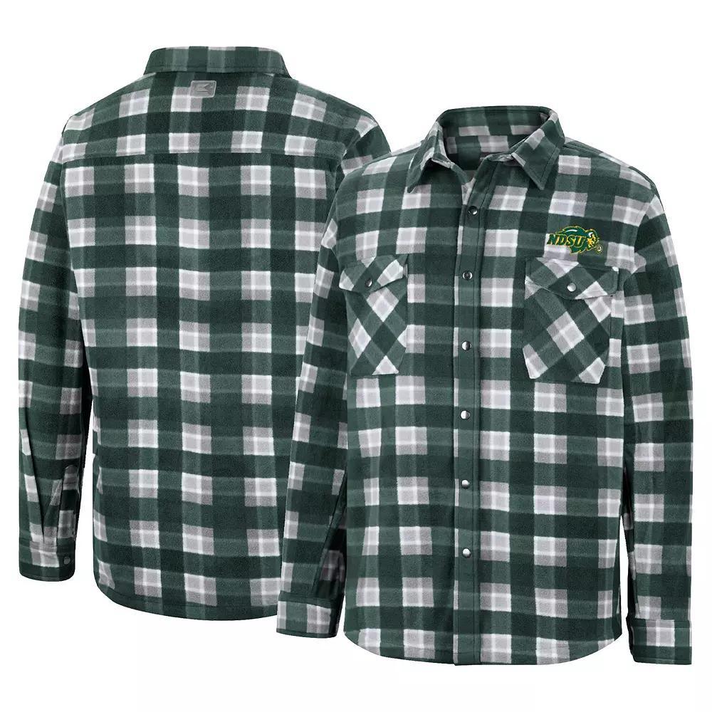 Men's Colosseum Black North Dakota Ellis Full-Snap Jacket, Size: Large, Und Black Product Image