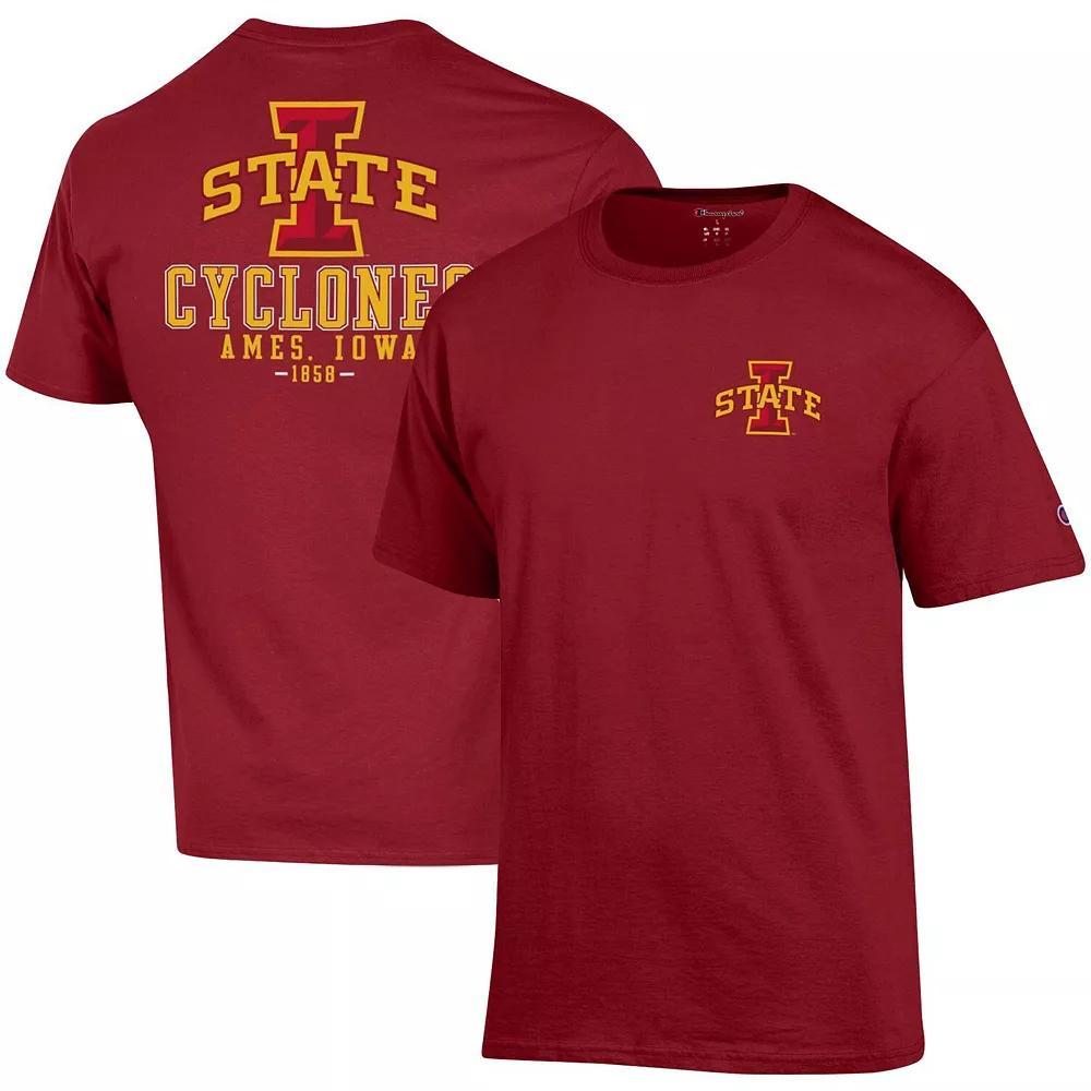 Men's Champion Cardinal Iowa State Cyclones Stack 2-Hit T-Shirt,  Product Image