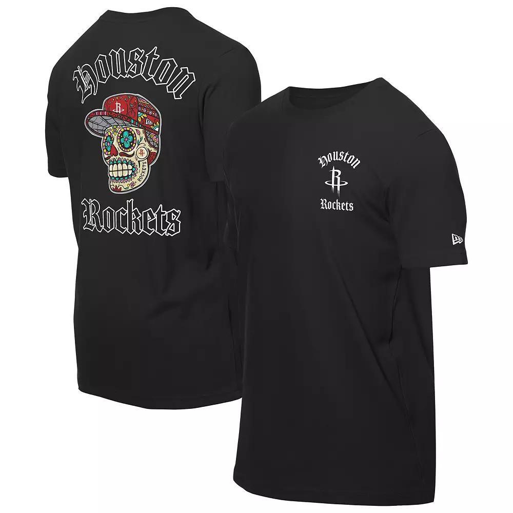 Men's New Era Black Houston Rockets Sugar Skulls T-Shirt, Size: Medium Product Image