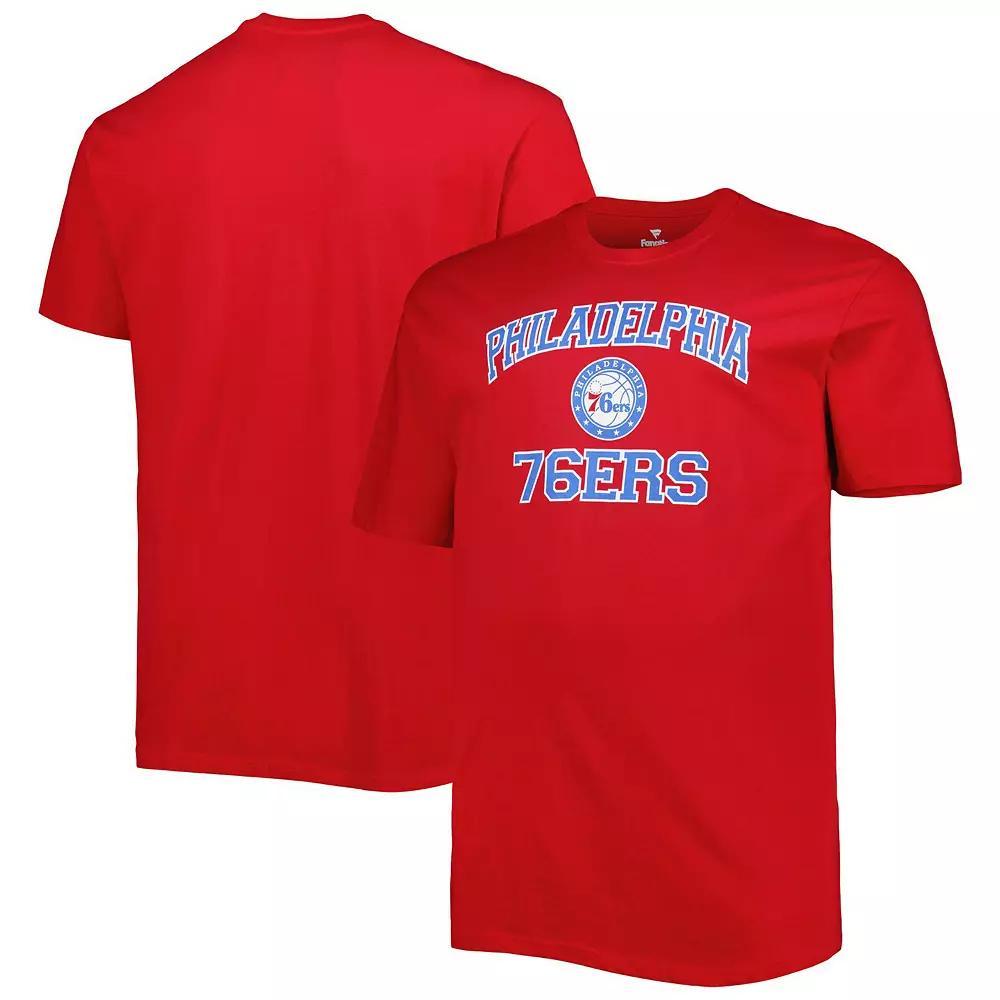 Men's Red Philadelphia 76ers Big & Tall Heart & Soul T-Shirt,  Product Image