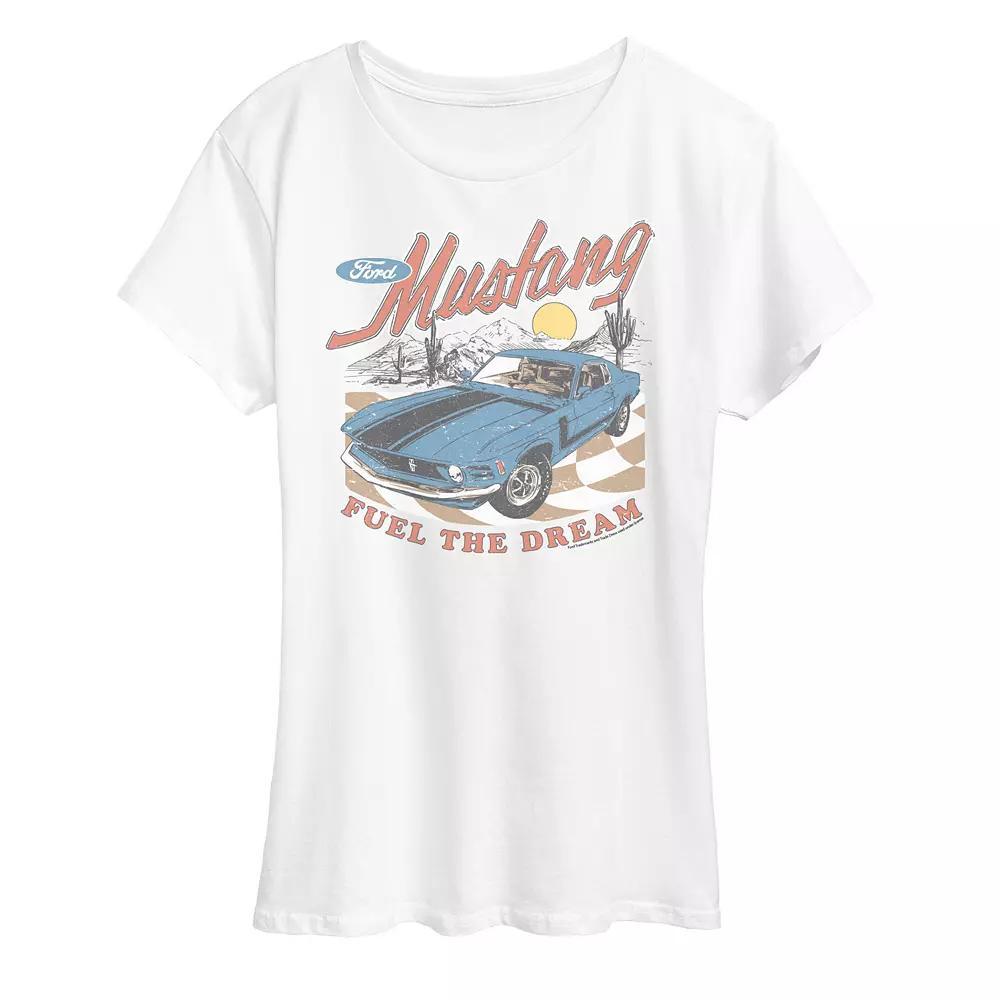 Women's Ford Mustang Fuel The Dream Graphic Tee, Size: Medium, White Product Image