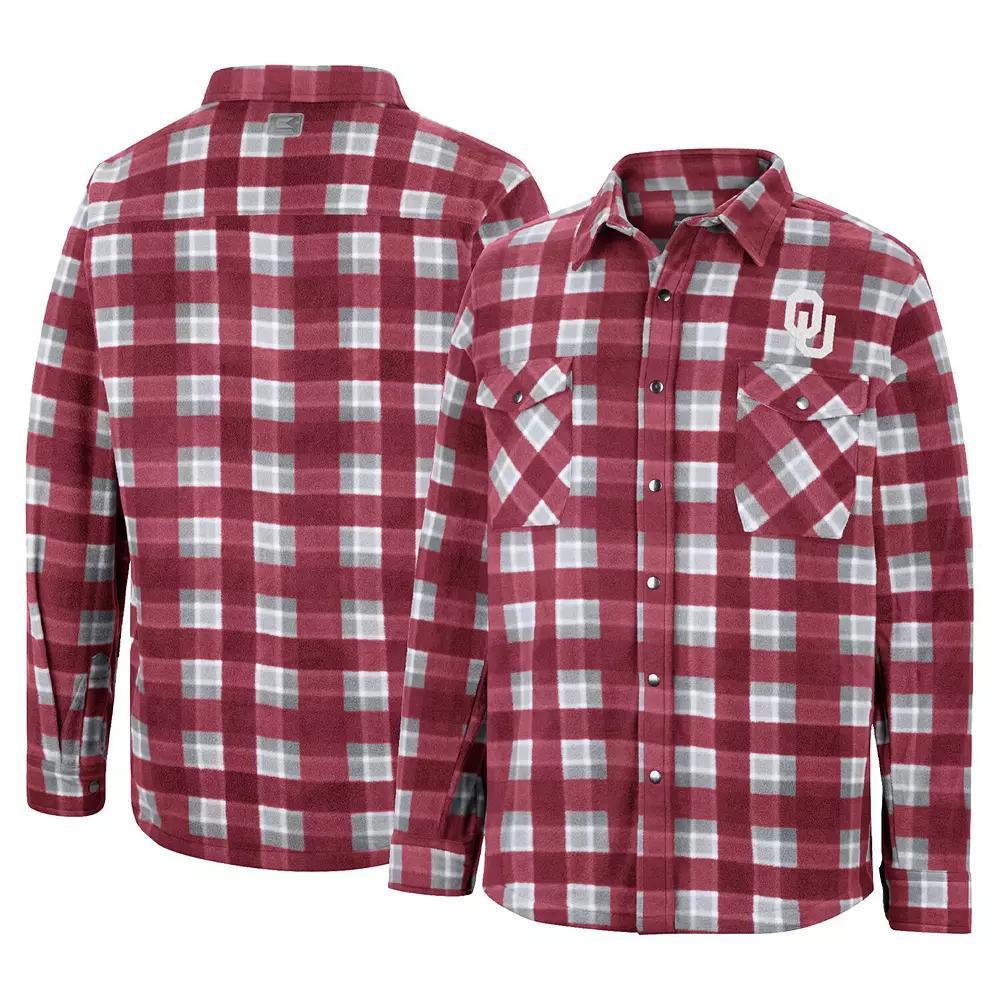 Mens Colosseum Scarlet Ohio State Buckeyes Ellis Full-Snap Jacket Product Image