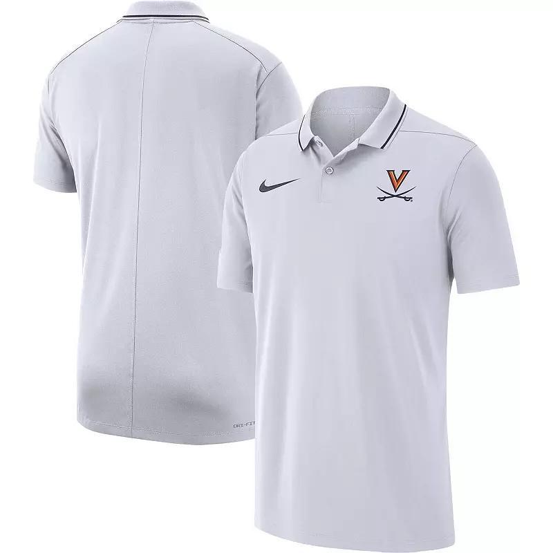 Men's Nike White Virginia Cavaliers 2023 Coaches Performance Polo,  Product Image