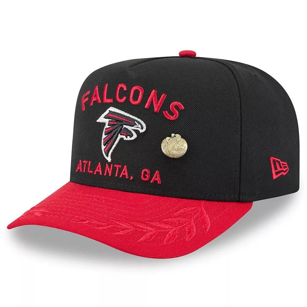 Men's New Era Black/Red Atlanta Falcons 2025 NFL Draft On Stage A-Frame 59FIFTY Fitted Hat, Size: 7 5/8 Product Image
