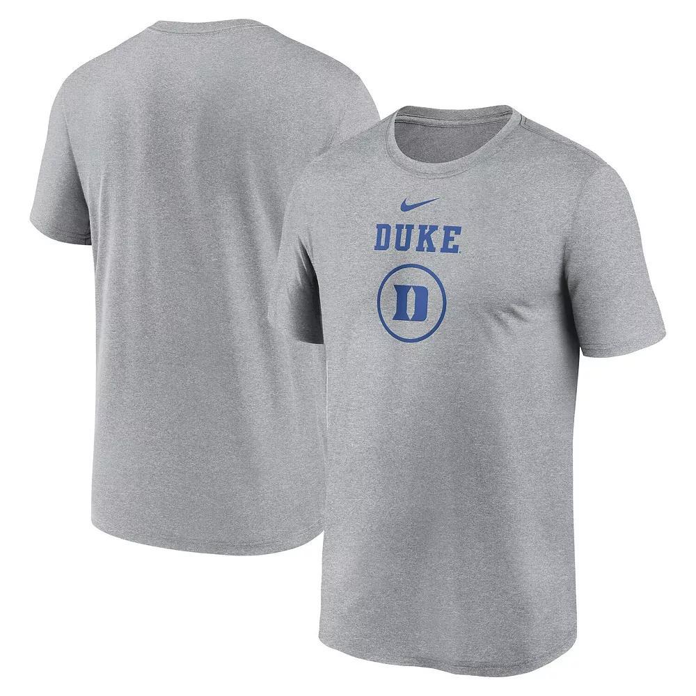 Men's Nike Heather Gray Duke Blue Devils On-Court Basketball Legend Practice Performance T-Shirt, Size: 2XL, Grey Product Image