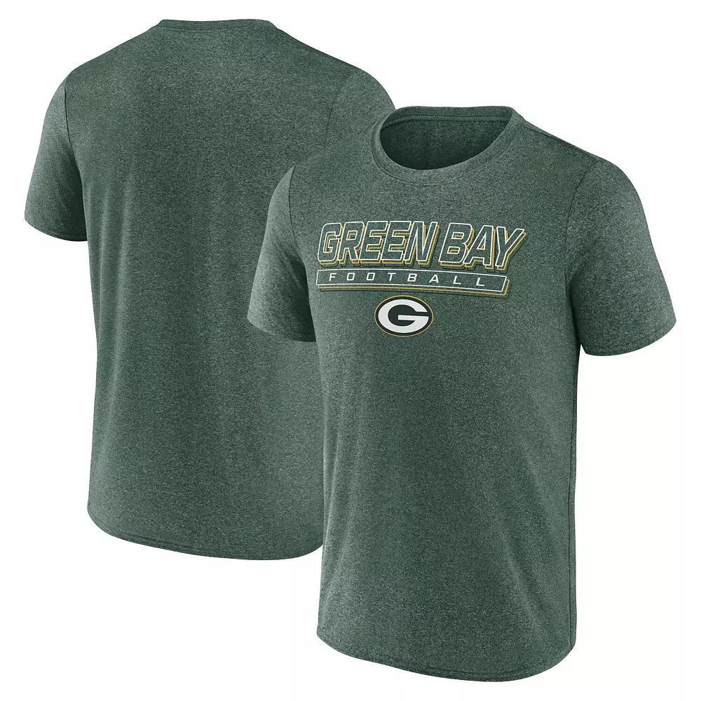 Men's Fanatics Heather Green Green Bay Packers Quick Repeat Long Sleeve T-Shirt,  Product Image
