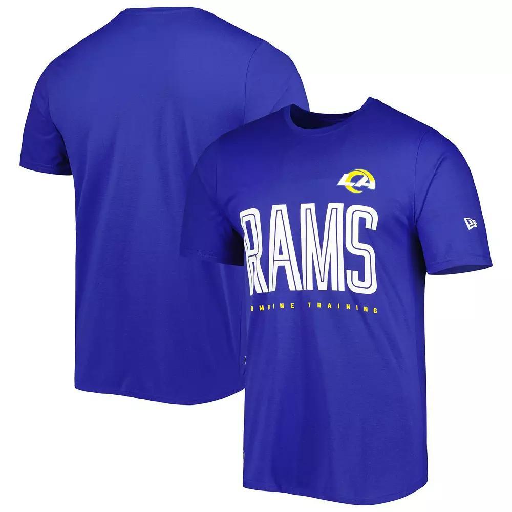Men's New Era Royal Los Angeles Rams Combine Authentic Training Huddle Up T-Shirt,  Product Image